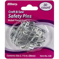 Allary Safety Pins, Pack of 30