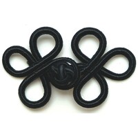 Picture of Wrights Rayon Braid Frog Closure, Black, 3"X1-3/4"