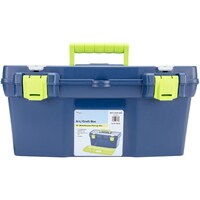 Picture of Pro Art Storage Box With Organizer, Blue & Green, 19" x 10" x 8.9"