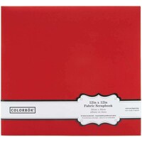 Colorbok Post Bound Fabric Album, 12x12inch, Red