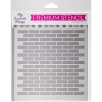 Picture of My Favorite Things Premium Stencil Small Brick Wall, 6inchx6inch, Grey