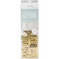 DCWV Letterboard Letters & Characters, Gold, 2inch, Pack of 148 Characters