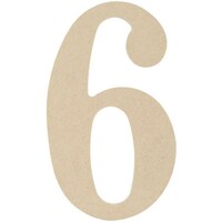 Picture of MPI Classic Font Wooden Number, 9.5inch - 6