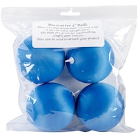 Handy Hands Decor Satin Covered Styrofoam Balls, Turquoise, 3", Pack of 4