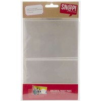 Snap! Pocket Pages For 4 Inch x 6 Inch Binders, Pack of 10-(2) 3 Inch