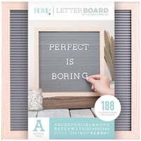 DCWV Framed Letterboard, 12x12inch - Natural with Gray Insert