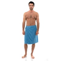 Towelselections Men'S Wrap Adjustable Cotton Velour Shower Bath Gym Body Cover Up