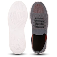 Beonza Men's Sports Shoes, Creta 2 Dark Grey Red, Flynet Upper