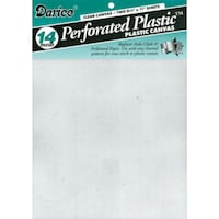 Darice Perforated Plastic Canvas, 14 Count, 8.5"X11", Clear, Pack of 2