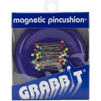 Grabbit Magnetic Sewing Pincushion with 50 Plastic Head Pins