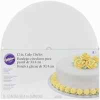 Picture of Wilton Cake Boards, 12", Round, White, Pack of 8