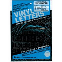 Permanent Adhesive Vinyl Letters & Numbers, 1", Pack of 183