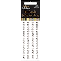 Picture of Mark Richards Metal Stickers Nailheads, 5mm, Silver, Pack of 64