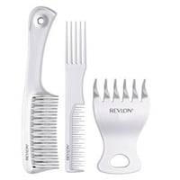 Revlon Comfort & Style Comb Set, White, Set of 3