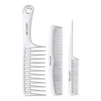 Revlon Tooth Comb Set, White, Set of 3