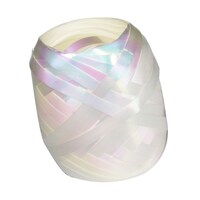 Berwick Curl Keg Iridescent Ribbon, BCE1252, 3/16"x66ft, White