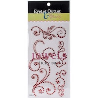 Picture of Eyelet Outlet Bling Self-Adhesive Jewel Swirls, Pack of 468, Red