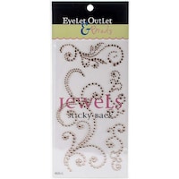 Picture of Eyelet Outlet Bling Self-Adhesive Jewel Swirls, Pack of 468 - Champagne