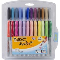 Picture of Bic Mark-It Permanent Markers Fine Point, Pack of 24 - Color Collection