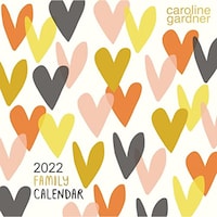 Caroline Gardner, Hearts Square Wall Planner Calendar 2022