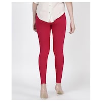 Cyntexia International Stretchable Leggings, Moving Red, Pack of 6