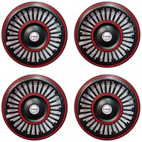 Picture of Prigan Wheel Cover For Universal Car, Black & Red, Set of 4