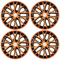 Picture of Prigan Wheel Cover For Universal Car, Orange & Black, Set of 4