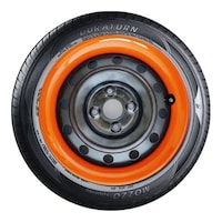 Picture of Prigan Ring Style Wheel Cover For Universal Car, Orange, Set of 4