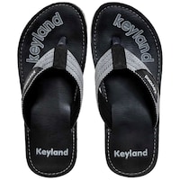 Keyland Men's Flip Flops Slippers, Black