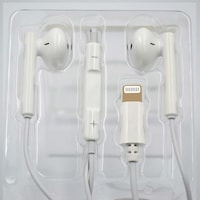 iSafe Lightning Earphones for iPhone, White