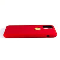 Original Ferrari SF Silicone LC Logo Case for iPhone 11 Pro, Red