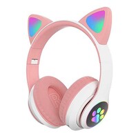 HiPhone Cat Ear Style Over Ear Music Headset, Pink, STN-28