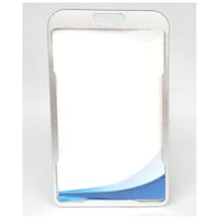 Picture of Abha Print Aluminum Vertical ID Card Holder with Lanyard