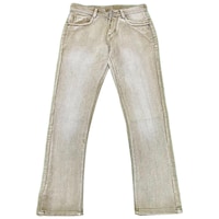 Seltos Men's Slim Fit Faded Jeans, Light Brown