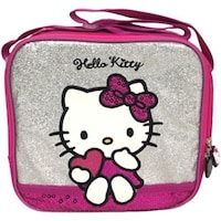 Hello Kitty Cat Printed Bright School Lunch Bag, Pink