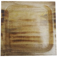 Picture of T One Woods Solid Mango Wood Serving Plate Server Tray, 9.8 x 9.8 inches