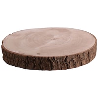 T One Woods Natural Wood Log Cake Stand, 12 x 12 x 2 inches