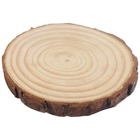 T One Woods Wooden Bark Coaster, 5 inches, Set of 4 Pieces