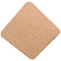 T One Woods Plain Square MDF Coaster, Set of 12 Pieces