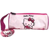 Hello Kitty Cat Printed Bright School Pencil Bag, Pink