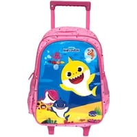 Picture of Pinkfong Baby Shark Sea Trolley School Bag, 14 Inch, Pink