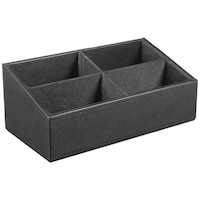 Picture of Cladd Coffee Condiment Caddy, Vegan Leather, Black