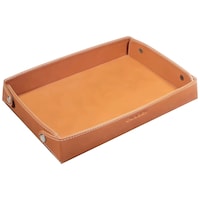 Cladd Valet Tray, Vegan Leather, Brown