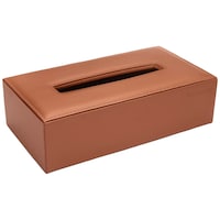 Picture of Cladd Compact Tissue Box, Vegan Leather, Brown