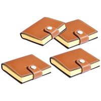 Picture of Cladd Sticky Diary, Vegan Leather, Brown, Set of 4 Pcs