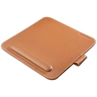 Cladd Mouse Pad With Loop, Vegan Leather, Brown
