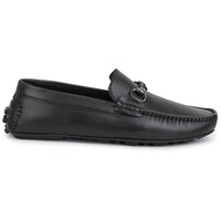 Funnel Men's PU Leather Loafer Shoes, Black