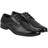 Funnel Men's PU Leather Lace Up Formal Shoes, ETPL66188, Black