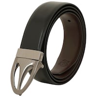 Picture of Zevora  Men's Textured Pu Formal Belt, AOPL87653, Black