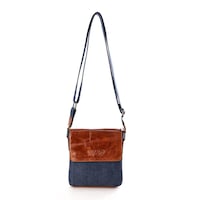 Picture of Sheild Genuine Leather Cross-Body Bag With Double Colors
